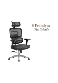 Resim Casella Medusa Fileli Yönetici Koltuğu Ofi S Koltuğu Ergonomik, Şık Ve Fonksiyonel Siyah 