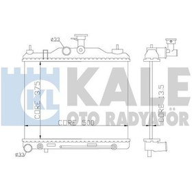 Resim KALE 369600 Su Radyatoru (Hyundai: Getz 1.3-1.4 02-05) 500×375×13.5 253101C150 (WE826619) 
