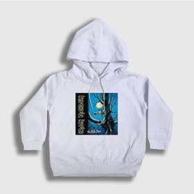 Resim Presmono Unisex Çocuk Fear Of The Dark Iron Maiden Kapüşonlu Sweatshirt Beyaz 