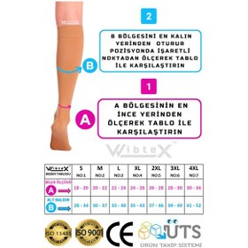Resim Wibtex Unisex Diz Altı Varis Çorabı Ten Rengi CCL2 4 Kapalı Diz Altı 