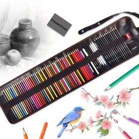 Resim CCFoud 75 Parça Resim ve Çizim Seti, Profesyonel Sanat Malzemeleri, Kalem, Kömür ve Suluboya Kalemleri Dahil, Sanatçılar, Yetişkinler ve Başlangıç Seviyesi İçin Uygun 