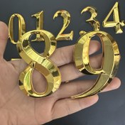 Resim Kapsamlı 3D Numara Seti 0-9, 7.11 cm Altın Dokunmatik Adres Etiketleri - Posta Kutusu/Kapı Plakaları için Sağlam Yükseltilmiş Harfler, Araç Gerektirmeyen Kendinden Yapışkanlı Mülk İşaretleyiciler 