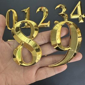 Resim Kapsamlı 3D Numara Seti 0-9, 7.11 cm Altın Dokunmatik Adres Etiketleri - Posta Kutusu/Kapı Plakaları için Sağlam Yükseltilmiş Harfler, Araç Gerektirmeyen Kendinden Yapışkanlı Mülk İşaretleyiciler 