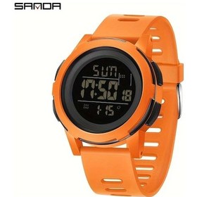 Resim Cloud011 Sanda Spor Saati Turuncu Gece Işığı Alarm Kronometre Tpu Kordon Diğer 