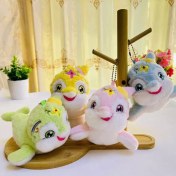 Resim OEMG Yeni 1 Adet Dört Inç Iyi Şanslar Karikatür Peluş Oyuncak Bebek Anahtarlık Sevimli Bebek Anahtar Küçük Kolye Seti (Yurt Dışından) 