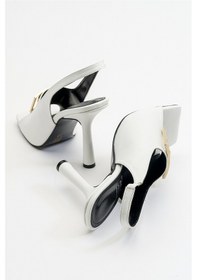 Resim Luvishoes Olney Beyaz Kadın Topuklu Ayakkabı Beyaz 