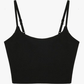 Resim Koton İp Askılı Slim Fit Kolsuz Sporcu Sütyeni Siyah 6sak30044nk 