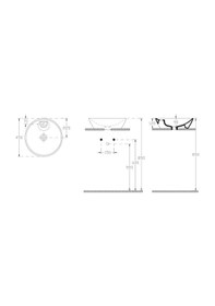 Resim İsvea - Soluzione Tezgah Üstü Beyaz Lavabo 45 Cm Batarya Banklı - 10sz65045sv Beyaz 