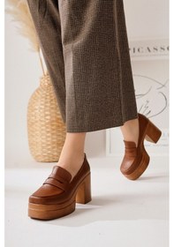 Resim Candace Kahve Topuklu Platformlu Kadın Ayakkabı 001 