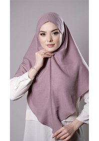 Resim Hürrem Bone Violet Pratik Hazır Geçmeli Tesettür Eşarp Pamuk Caz Kumaş Düz Hijab 2306 21 