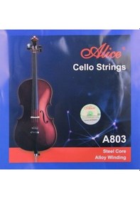 Resim Alice A-803 Steel Core Çello Teli Seti-Hard Tensıon 