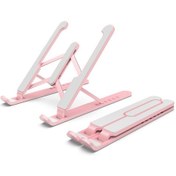 Resim Cbtx Masaüstü - Dizüstü Bilgisayar Standı 6 Seviyeli Açı Ayarlanabilir Yükseklik Dizüstü Bilgisayar Montajı - Pembe 