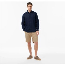 Resim Nautica Erkek Lacivert Regular Fit Keten Gömlek W65101T.4NV 