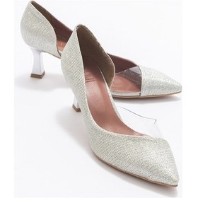 Resim Luvi Shoes 353 Lame Simli Topuklu Kadın Ayakkabı Lame Sim 