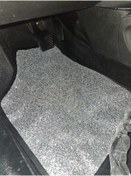Resim sıcak köşe Paspas Takımı Pullu Gümüş Pullu Deri Ön Arka Set 