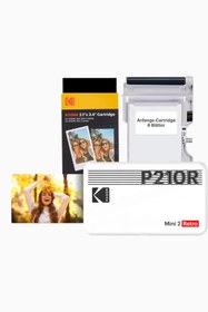 Resim Kodak Mini 2 Retro Bluetooth Fotoğraf Yazıcısı 54x86 mm 