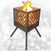 Resim Group Şömine Ateş Çukuru Bahçe Şöminesi 60 Litre Geniş Hacim Bahçe Sobası Fire Pit Mangal 