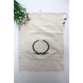 Resim Emtory Home Büyük Boy Başak Baskılı Askılı Bakliyat & Ekmek Torbası 50X40CM 