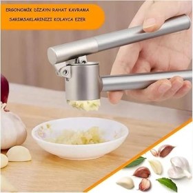 Resim Paslanmaz Sarmısak Ezici - Yuvarlak Sarımsak Ezici Pres 