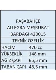 Resim Paşabahçe Allegra Su Meşrubat Bardağı 6'lı 420015 