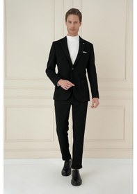 Resim Efor C 694 Slim Fit Siyah Spor Ceket Siyah 