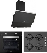 Resim Silverline Ankastre Cam Set 2 Siyah Classy-siyah+bo6502b02+cs5349b01 