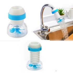 Resim pazarella 360 Derece Dönen Musluk Başlığı Pervaneli Boncuklu Sıçratmaz Musluk Aparatı 