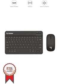 Resim Torima Siyah Tmk-04 Bluetooht Kablosuz Klavye Mouse Seti 