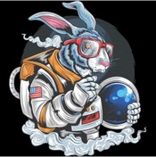 Resim Reysa Tasarım Astronot 10x10 cm Renkli Sticker 