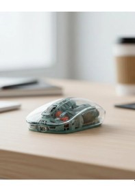 Resim Belirtilmemiş Bluetooth Ve 2.4g Usb Destekli Pilli Kablosuz Şeffaf Mouse 
