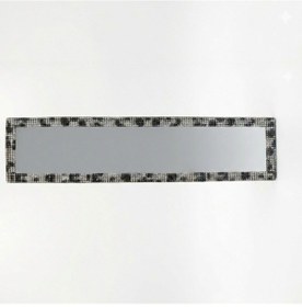 Resim Kristal Taşlı İç Dikiz Aynası Tırnaklı Ayna 29,5x7cm Leopar Desenli 