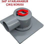 Resim Mesa Teknik 15 x 15 cm Yandan 70 mm Çıkışlı Koku Önleyicili Yer Süzgeci (MTS-515) 