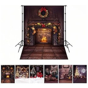 Resim "1.5x2m Noel Fotoğraf Fon Perdesi - Çocuk Çekimleri Ve Partiler İçin 6 Farklı Desen" Çok Renkli Çok Renkli 