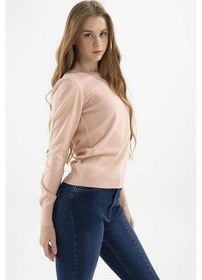 Resim Fashion Friends Kadın Bisiklet Yaka Kazak 23k0245k1 Pudra 