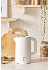 Resim Homend Heatrow Cooltouch 1618H Paslanmaz Çelik El Yakmaz Gövdeli Su Isıtıcısı Mavi 