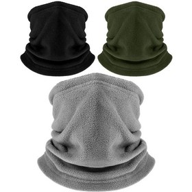 Resim Boyun Isıtıcı 3 Adet Kışlık Polar Boyun Isıtıcı Rüzgar Geçirmez Atkı Kalın Boyunluk Atkı Termal Koşu Boyun Isıtıcı Balaklava 