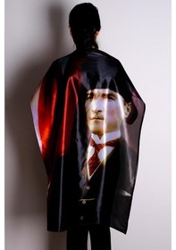 Resim Atatürk Portre Raşel Kumaş Dijital Baskı Bayrak 70x105 cm 
