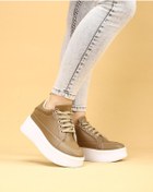 Resim layki vektro Yüksek Tabanlı Şık ve Rahat Günlük Kadın Kalın Taban vizon Sneaker 