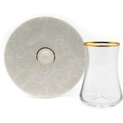 Resim Evaliza Paisley Gold 6 Kişilik 12 Parça Çay Seti 