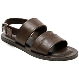 Resim The Sandals Factory Brown Sandalet Erkek M7718 The Sandals Factory Leather Upper Sandals Brown 