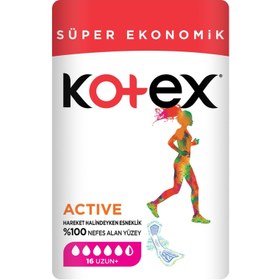 Resim Kotex Active Süper Ekonomik Uzun 16'lı 