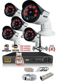 Resim IDS DS-2015HD-SET5-NOHDD 5 Kameralı 1080P Full HD 5 MP Sony Lensli Kamera Seti - 2015 
