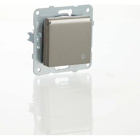 Resim Novella Kapakli Toprakli Priz Mekanizma+Düğme Kapak Çabuk Bağlanti Çarpma Karşıtı Çocuk Korumalı 