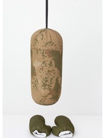 Resim Çocuk Boks Kum Torbası Eldiven Dahil 2-6 Yaş Askeri Çok Renkli 