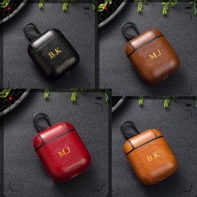 Resim Lüks Suni Deri Kulaklık Kılıfı - Kişiselleştirilmiş İsim Harfleri, Şok Geçirmez Kabuk, Kablosuz Kulaklık Kılıfı, for AirPods Pro 2. Nesil, 3. Nesil, 1/2, 4. Nesil, Siyah, Kahverengi, Kırmızı, Burgundi, Kişiselleştirilmiş İsim Harfleri Kılıfı | Şık Kulaklık Kılıfı | Dayanıklı Suni Deri 
