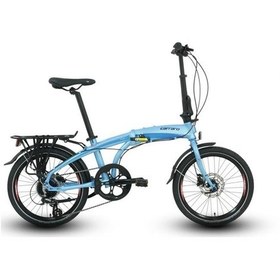 Resim Carraro Flexı 108 Hd Katlanır Bisiklet 320h V 20 Jant 8 Vites Mavi Yeşil Bukalemun Siyah Kırmızı Mavi 