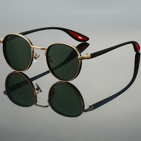 Resim 1 Çift Kadın Yuvarlak Çerçeve Moda Gözlükleri, Trendy Metalik Çerçeve, Minimalist Yeşil Dekoratif Gözlükler, Retro Stil, PC Lensler, Aksesuar Çantası DAHİL DEĞİLDİR 