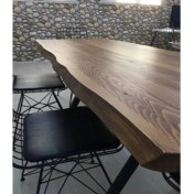 Resim Enjoy Life Tasarım 6 Kişilik Yemek Masası 80X180 Lüx Masa Kütük Masa Vakko Ayak 