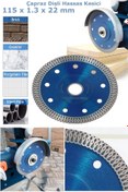 Resim BİTERSE Çapraz Dişli Seramik Fayans Granit Mermer Hassas Kesici Testere 115x1.3x22 mm 