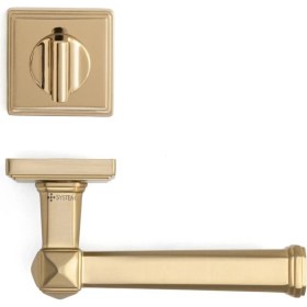 Resim System Kayla Rozetli Kapı Kolu Gold Renk Wc (Lavabo-Banyo-Tuvalet Rozetli) 